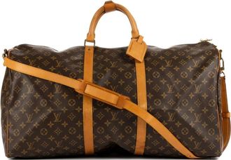 Louis Vuitton Borsa da viaggio Keepall Bandouli&egrave;re 60 - Marrone