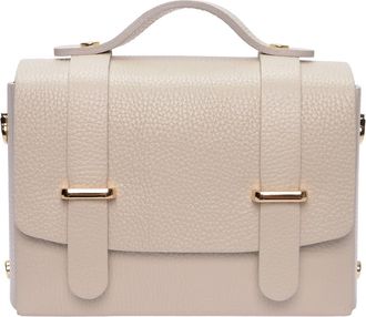 Luisa Vannini Beige Rundleer Tas