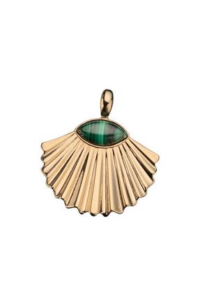 Jennifer Zeuner Rowe Malachite Fan Charm in Yellow Gold at Nordstrom