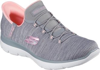 Skechers Womens Hands Free Slip-ins Summits-Everyday Set Sneaker, Gycl=grey/Coral, 10 Wide