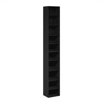 Furinno Pasir 10-Tier Open Shelf Bookcase, Blackwood