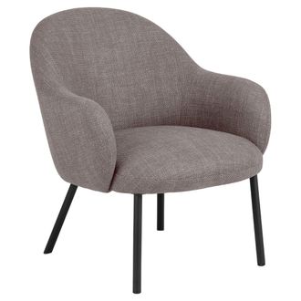 ebuy24 Sill&oacute;n spencer sill&oacute;n de tela color gris-marr&oacute;n claro