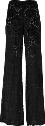 Forte_Forte Pantalone Flared Velluto Devor&eacute; - Trousers - Mujer - Negro - S