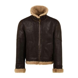 STEWART Sylvester Aviator Jacket - Heren - Jassen - Bruin - 3XL - Leer - Jassen