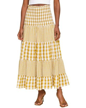 Avec Les Filles Tiered Maxi Skirt