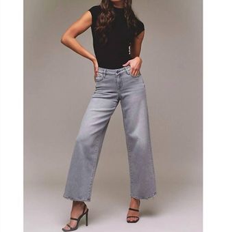 Hidden Jeans Nori High Rise Super Wide Leg Denim Jeans In Grey