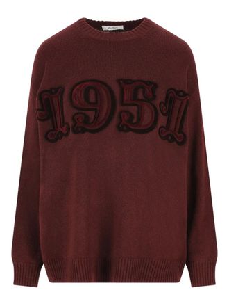 Max Mara long-sleeve embroidered sweater - women - Wool/Cashmere - L