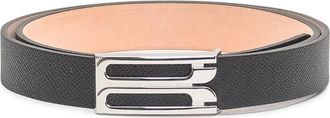 Victoria Beckham Zwart Leren Logo Gesp Riem - Dames - Riemen - Zwart - 90 CM - Leer - Accessoires