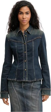 Miss Sixty Buttoned Denim Shirt - Dames - Spijkeroverhemden - Blauw - XS - Denim - Overhemden