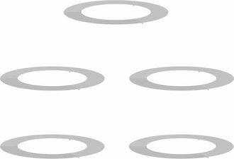 vidaXL Vidaxl - Anillos Planos Para &Aacute;rboles 5 Pcs Plateado &Oslash;30 / 60 Cm