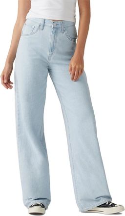 Levi's Cinch Baggy Jeans Womens Blue Denim Light Wash Straight Leg JAX2122
