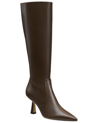 Stuart Weitzman Stuart Supersculpt Zip Leather Boot 75