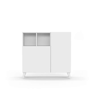 HERDASA Herdasa - Recibidor Zapatero 2 Puertas En Blanco. 87 Cm (alto) X 90 Cm (ancho) X 27 Cm (prof.)
