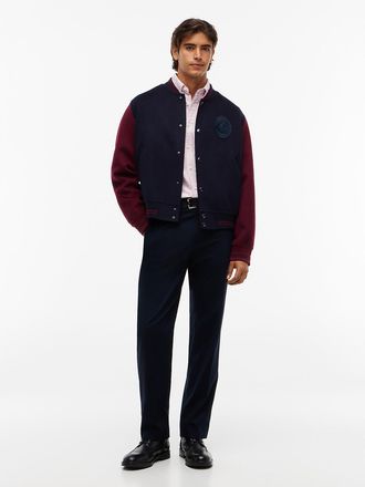 Tommy Hilfiger Mens New York Label Stretch-Cotton Pant - Navy Blue - 50