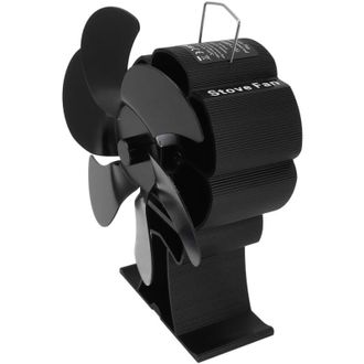 OEM Ventilador De Estufa, Ventilador De Chimenea Negro De 6 Aspas
