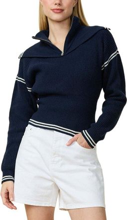 Rowing Blazers Double Collar 1/4-Zip Wool-Blend Pullover