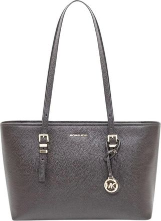 Michael Kors Borsa Tote Media Quinn East West con Zip Superiore - - Bags - Donna - Marrone - ONE SIZE