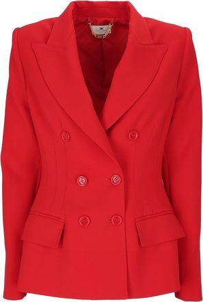 Elisabetta Franchi Tailored Double-Breasted Jacket With Structured Shoulders And Flattering Silhouette
