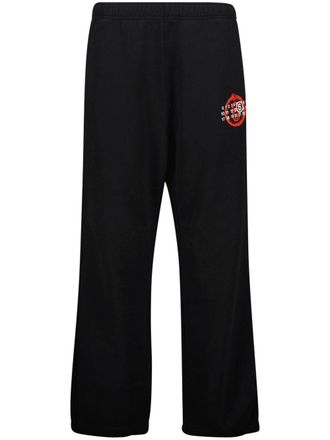 Maison Margiela Numbers-print track pants - women - Cotton/Cotton - S - Black