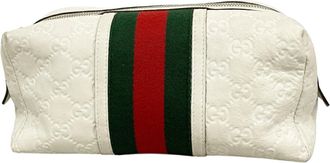 Gucci White Leather Pouch (Pre-Owned)