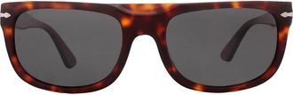 Persol Dark Grey Rectangular Mens Sunglasses PO3271S 24/48 55