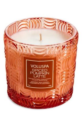 Voluspa Spiced Pumpkin Latte Classic Candle in Orange at Nordstrom