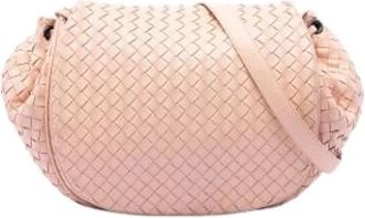 Bottega Veneta Pre-owned Woven Nappa Crossbody Bag - Dames - Vintage Schoudertas - Roze - ONE Size - Leer - Vintage