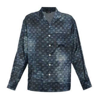 Dsquared2 Camicia Pigiama Stile Camicia Sformata - - Nightwear & Lounge - Uomo - Blu - L