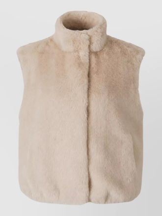 Herno sleeveless faux fur jacket