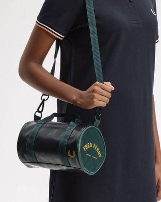 Fred Perry Mens Classic Mini Bag in Dark Blue Recycled Material - One Size