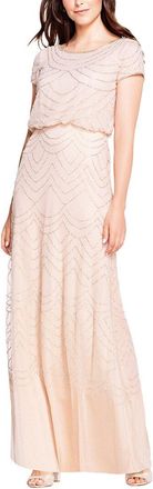 Adrianna Papell Beaded Mesh Dress