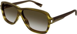 Saint Laurent Zonnebril - Heren - Zonnebrillen - Groen - 62 MM - Accessoires