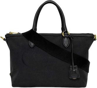 Prada Pre-owned Handbags, female, Black, Size: ONE SIZE Pre-owned Canvas Handbag