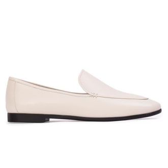 Black Suede Studio Allie Leather Loafer in Coconut Leather at Nordstrom, Size 42