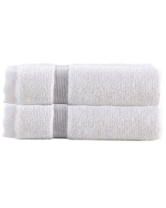 Brooks Brothers Contrast Border 2Pc Wash Towels