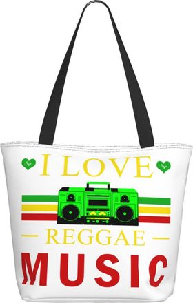 AOOEDM Love Reggae Music Ladies Shopping Bag 13x11x7in.The Perfect ValentineS Day Gift.It Is The Best ValentineS Day Gift For Mom, Daughter, Wife,Etc