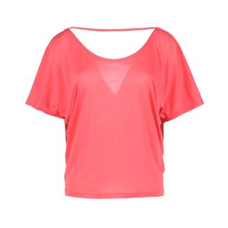 Móveis Conquista Womens Coral Drape Back Top - Size Large