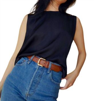 Nation Ltd Natalia Oversized Muscle Tank Top In Black