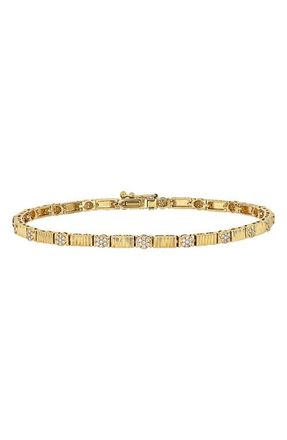 Bony Levy Cleo Diamond Cluster Station Bracelet in 18K Yellow Gold at Nordstrom, Size 7