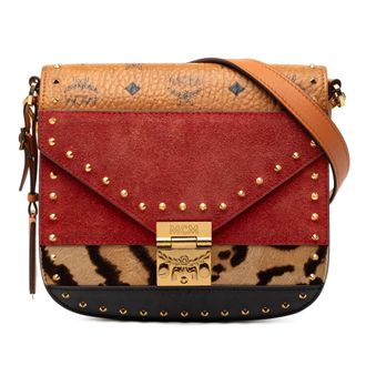 MCM Tweedekans Studded Su&egrave;de en Ponyhaar Patricia Crossbody