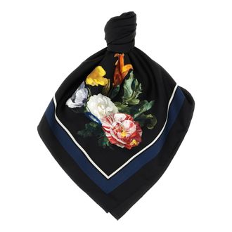 Maison Margiela Silky Scarves, female, Black, Size: ONE SIZE Silk Scarf