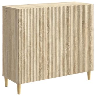 vidaXL Aparador Roble Sonoma 89 X 34,5 X 80 Cm Madera De Ingenier&iacute;a Vidaxl