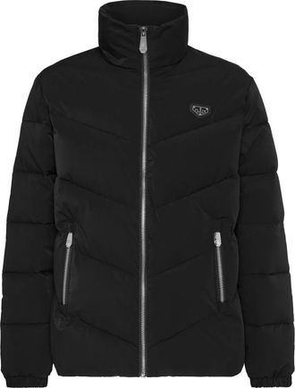 Philipp Plein Gewatteerd nylon jack - Heren - Winterjassen - Zwart - 3XL - Nylon - Jassen