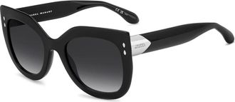 Isabel Marant Zwart/Grijs Getinte Zonnebril IM 0227/S - Dames - Zonnebrillen - Zwart - 53 MM - Leer - Accessoires