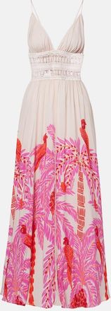 Poupette St Barth Abito lungo Havana con crochet