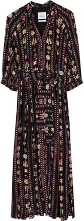 Hayley Menzies embroidered shirt dress - women - Viscose/Rayon - S - Black