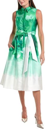 Teri Jon by Rickie Freeman Teri Jon By Rickie Freeman Mikado Watercolor Print Shirtdress
