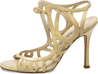 Manolo Blahnik Sandali con tacco a stiletto 100mm Pre-owned - Giallo