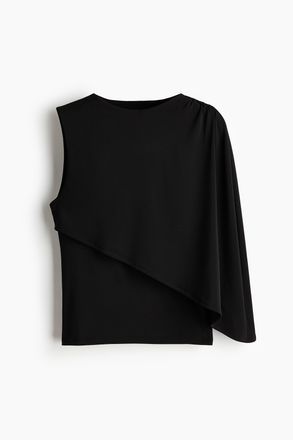 H&M Top mit Cape-Detail - Schwarz