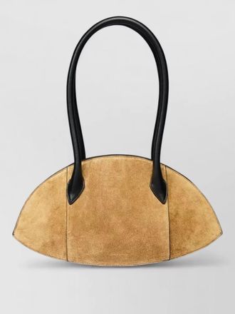 Nina Ricci shoulder bag structured suede nylon silk